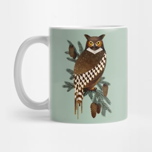 Horned Owl in the Pines Mug